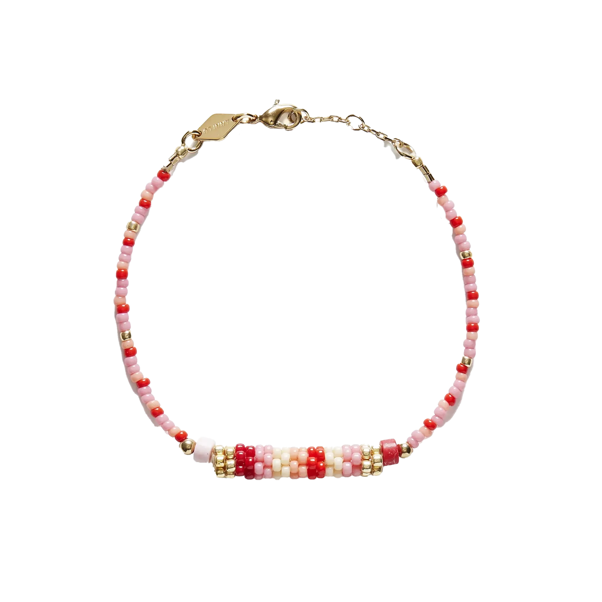 Anni Lu Barrel armband rose blush