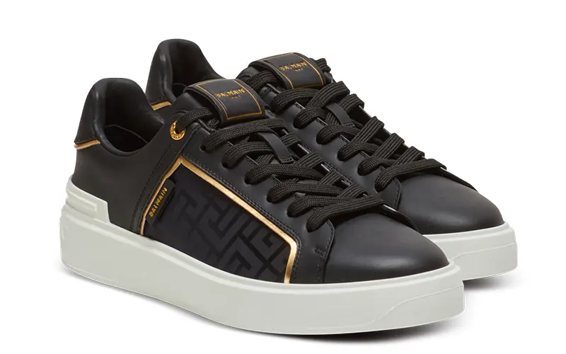 BALMAIN BCOURT SNEAKERS ZWARTGOUD