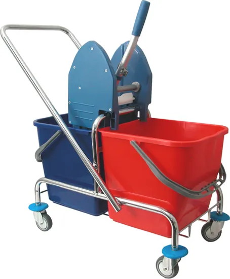 Betra Mopwagen + wringer chroom/kunststof 2 x 25l liter