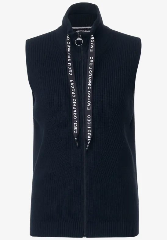 CECIL Gebreide bodywarmer met rits