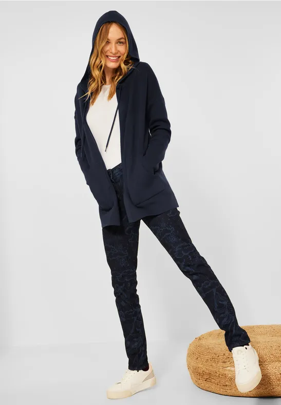CECIL Hoodie cardigan met structuur