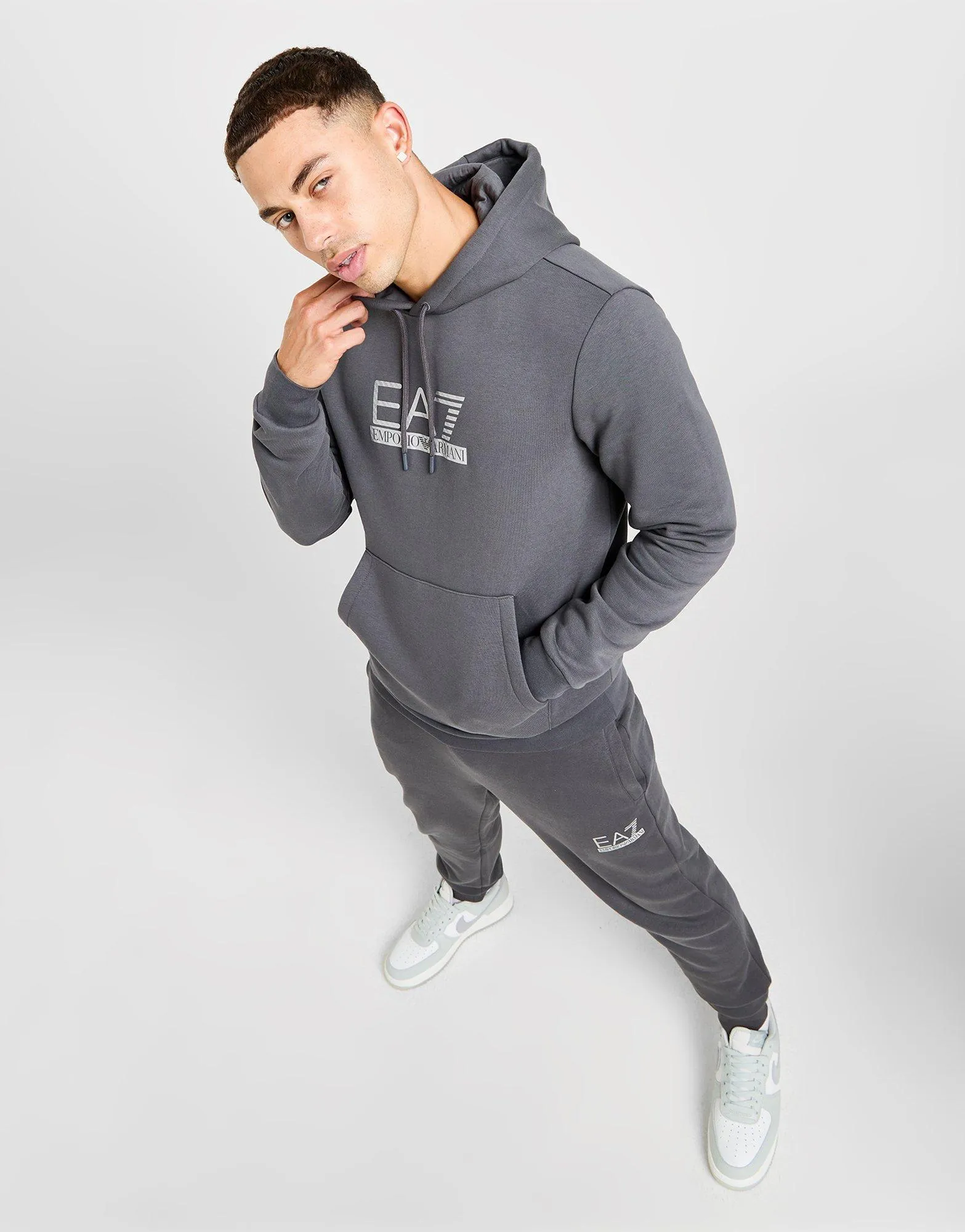 EA7 Emporio Armani Carbon Logo Hoodie