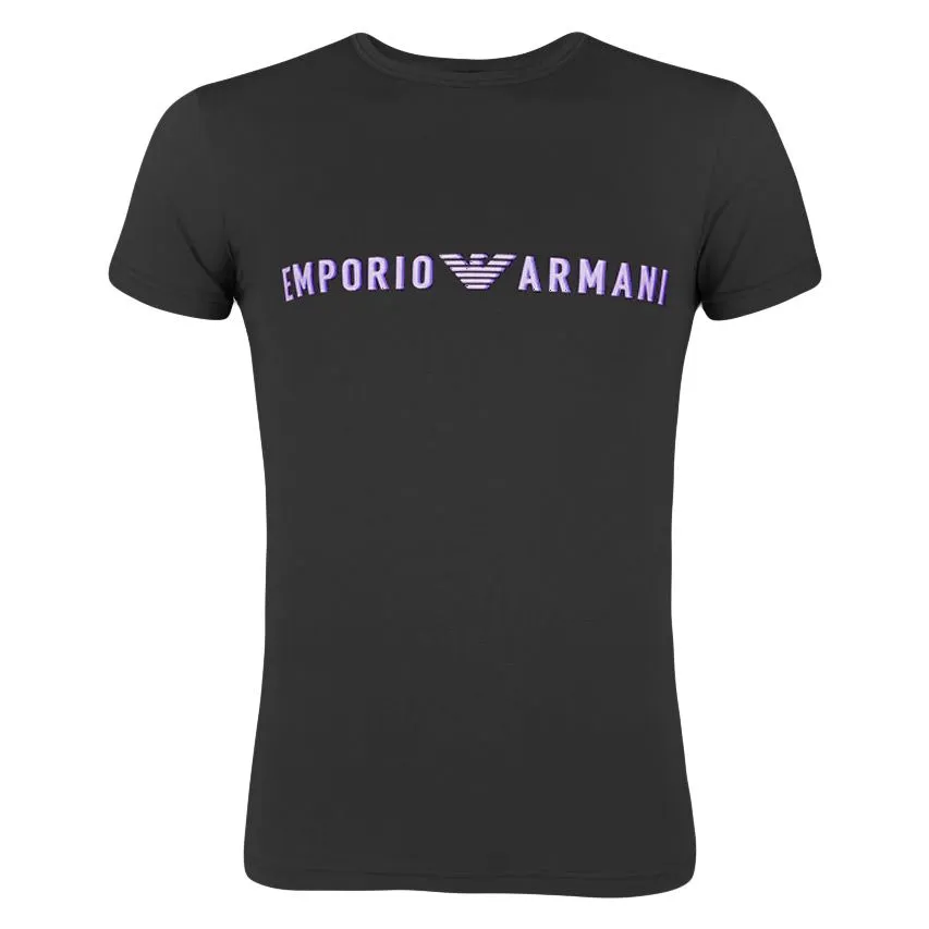 EMPORIO ARMANI OHALS SHIRT MEGALOGO ZWART  