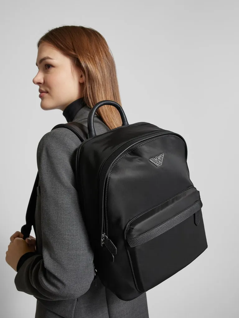 Emporio Armani Rugzak met labelapplicatie in zwart