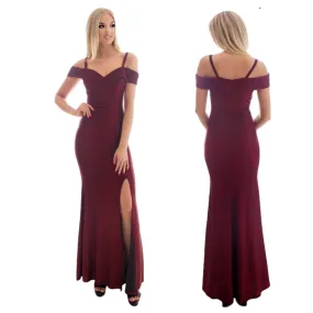 Galajurk bordeaux-rood kap-mouwen strech-stof (elastisch)