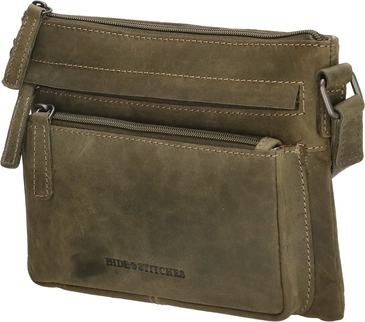 HIDE & STITCHES IDAHO SCHOUDERTAS S / CROSSBODYTAS  OLIJFGROEN