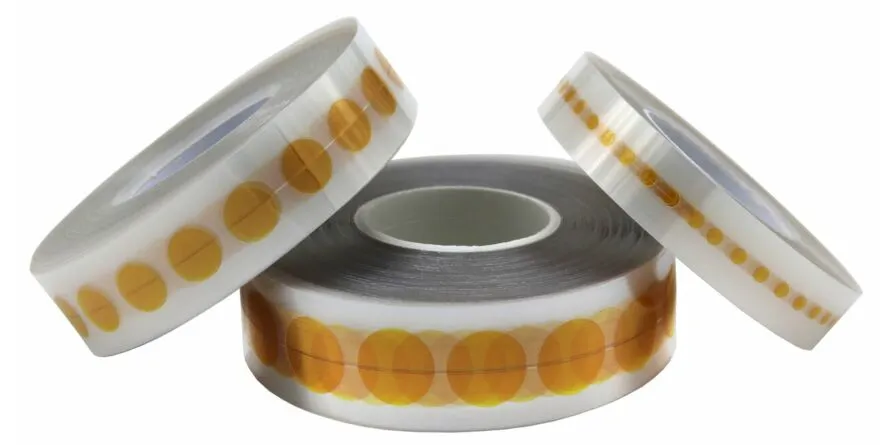 Kapton/polyimide stippen, 2357 stuks, D: 12 mm