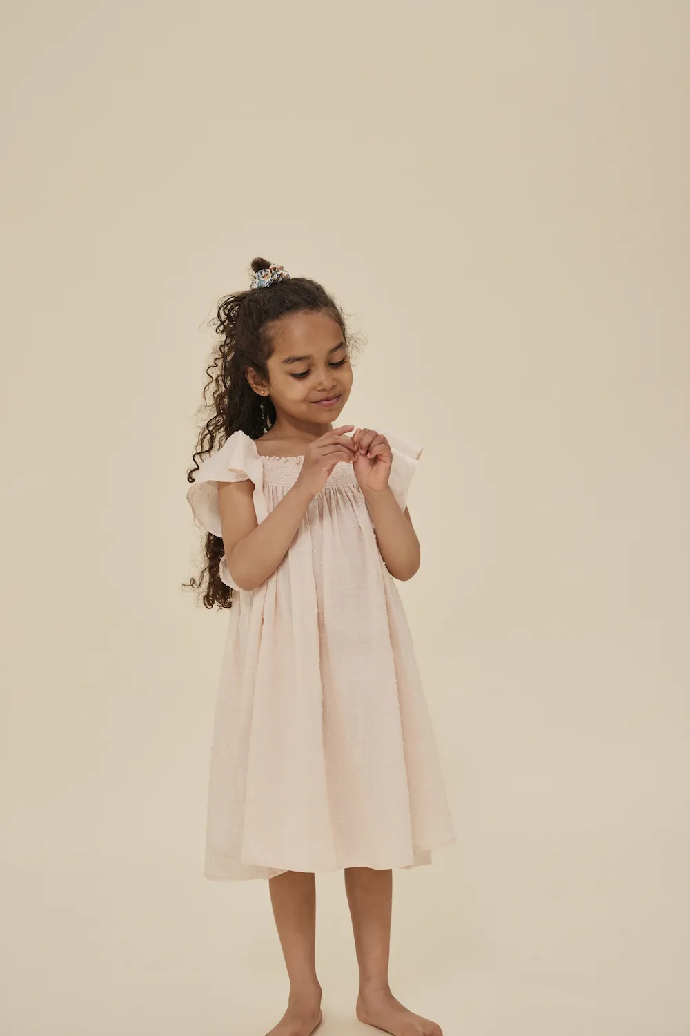 Konges Slojd Priya dress blush lichtroze jurk