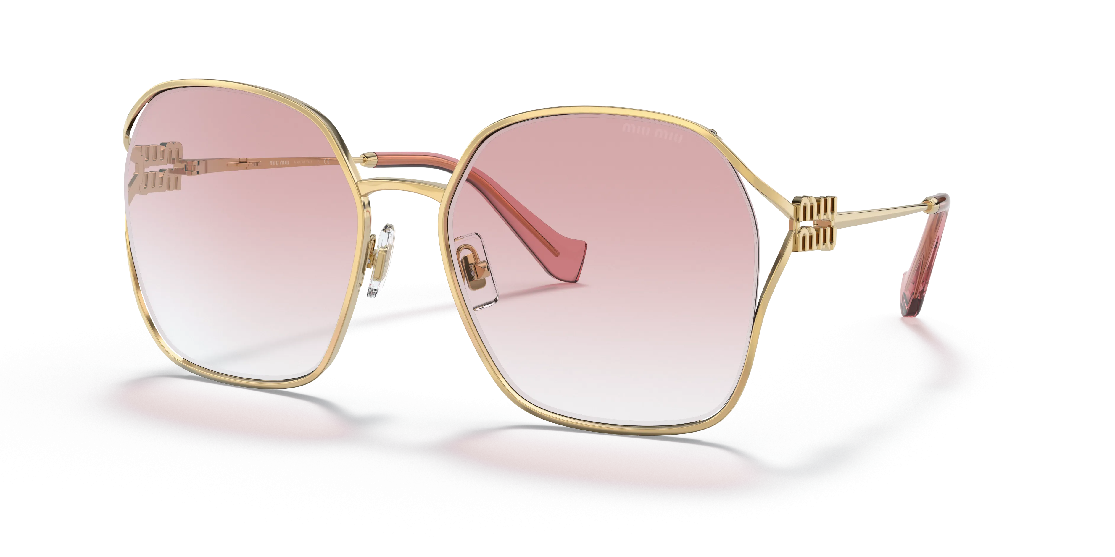 MIU MIU MU 52WS XL (60  19)  WITH ROZE LENSES AND GOUD FRAME