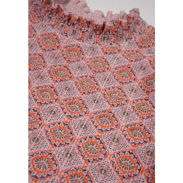 NoNo Meisjes shirt velours rib koss pale blush