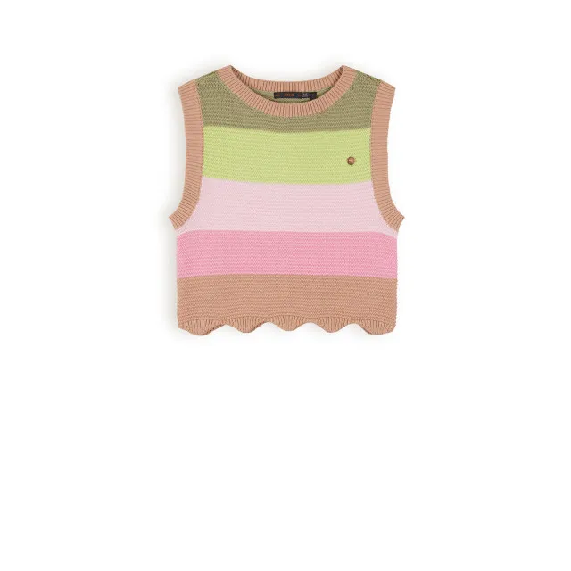 NoNo Meisjes spencer cropped gebreid kosmic blush