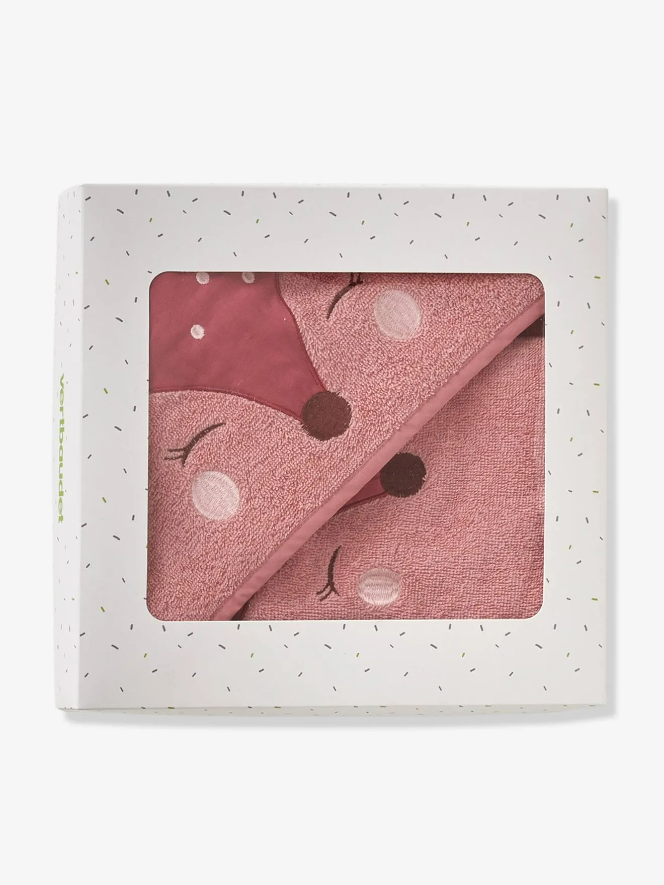 VERTBAUDET  BADCAPE + WASHANDJE HERTJE  BLUSH