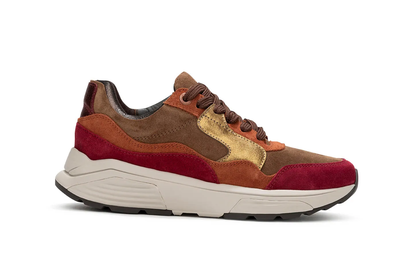 Xsensible Stretchwalker Golden Gate Lady bordeaux combi Sneakers / veterschoenen